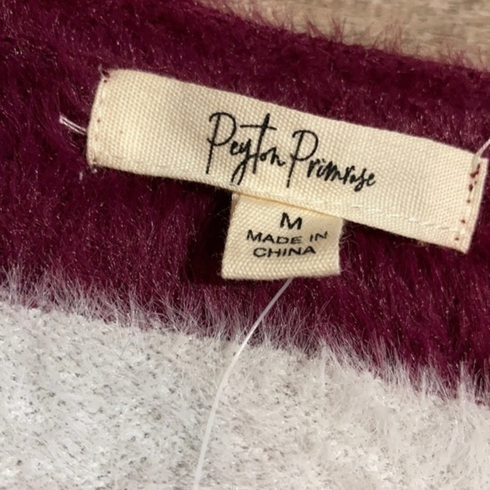 Peyton Primrose pink and white striped cardigan size medium - Picture 7 of 11